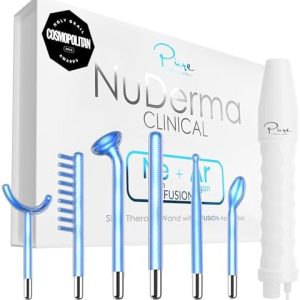 NuDerma Clinical Skin Therapy Wand - Portable Anti-Aging & Radiance Machine with 6 Wands