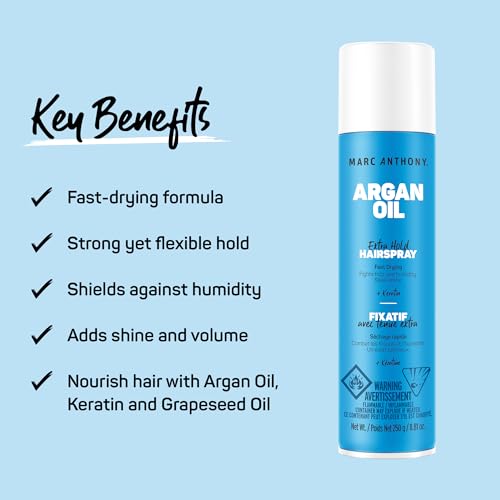 Marc Anthony Argan Oil Extra Hold Hairspray, Sulfate-Free - Image 2