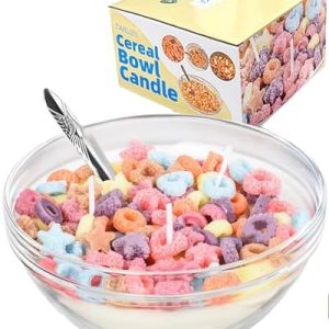 Vanilla Soy Cereal Bowl Candle Unique Gift for Women Scented for All Occasions