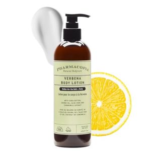 Pharmacopia Verbena Body Lotion - Hydrating Vegan Moisturizer with Shea Butter, 16 oz