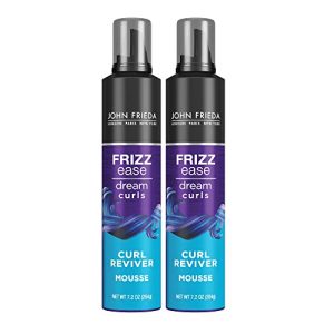 John Frieda Frizz Ease Curly Hair Mousse, Alcohol-Free, 7.2 oz (Pack of 2)