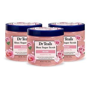 Dr Teal's Rose Shea Sugar Body Scrub, 19 oz - Pack of 3