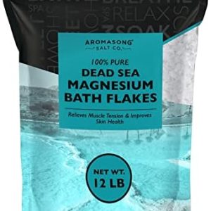 Aromasong Dead Sea Magnesium Flakes 12 LB for Relaxation
