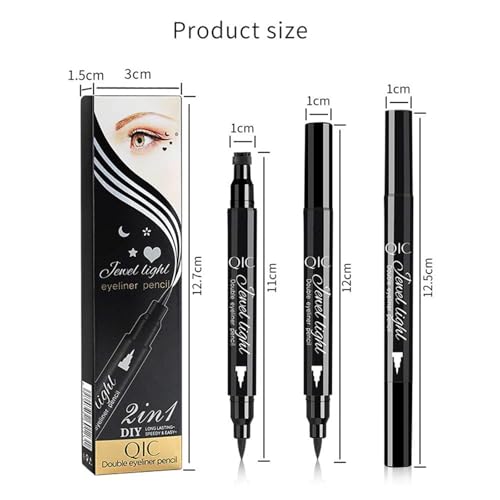 Go Ho Heart Stamp Black Liquid Eyeliner Pen Waterproof Smudge-proof 1 Piece - Image 7