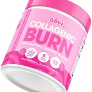 Obvi Collagenic Burn: Thermogenic Supplement for Metabolism, Energy & Healthy Skin, 120 Caps