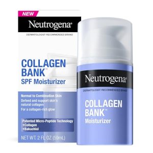 Neutrogena Collagen Bank Anti-Aging Face and Neck Moisturizer with Bakuchiol, 2 oz Jar