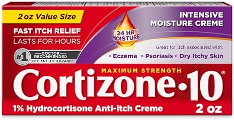 Cortizone 10 Anti-Itch Cream, 1% Hydrocortisone, 2 oz - Maximum Strength Moisture