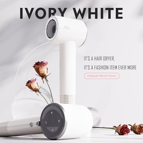 AINA Ionic Hair Dryer - 110,000 RPM, Lightweight, Travel 110V/ALCI Plug (Ivory White) - Image 5