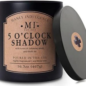 5 O?Clock Shadow Candle for Men, 16.5 oz, Black