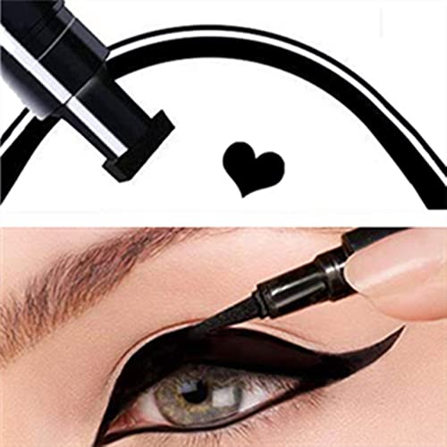 Go Ho Heart Stamp Black Liquid Eyeliner Pen Waterproof Smudge-proof 1 Piece - Image 2