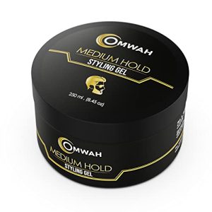 OMWAH Strong Hold Hair Gel for Men with Vitamin E & Pro-VB5, Flake-Free