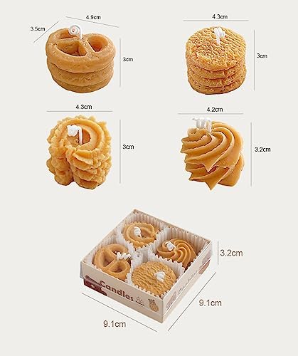 4-Pack Cookie-Shaped Scented Soy Wax Candles for Relaxation and Decor - Image 9