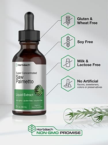 Horbäach Saw Palmetto Liquid Extract 2 Fl Oz | Alcohol-Free, Vegetarian, Non-GMO, Gluten-Free - Image 4