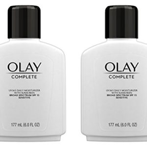 Olay Complete Sensitive Skin Moisturizer with SPF 15, Twin Pack, 12 fl oz Total