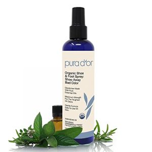PURA D?OR Organic Shoe & Foot Odor Spray 8oz