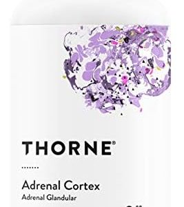 THORNE Adrenal Cortex Supplement - Bovine for Cortisol, Stress, Fatigue, 60 Capsules