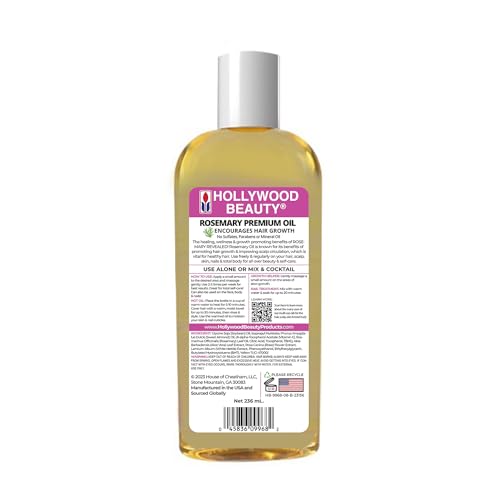 Hollywood Beauty Rosemary Oil 8 fl oz for Hair Growth and Scalp Circulation - Image 2