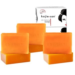 Kojie San Brightening Soap - Kojic Acid, Dark Spot Remover, 135g x 6 Bars
