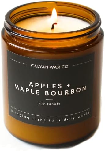 Calyan Wax Apples & Maple Bourbon Soy Candle, 7.2 oz, 57 Hour Burn - Image 2