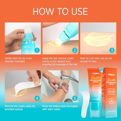 Gentle Hair Removal Cream for Sensitive Skin - 3.5 FL OZ (Leg, Arm, Bikini) - Image 7