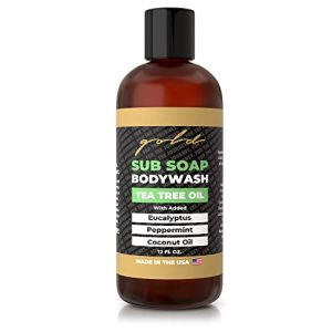 Gold BJJ Submission Soap Tea Tree Oil Body Wash 16oz for Jiu Jitsu MMA Wrestling
