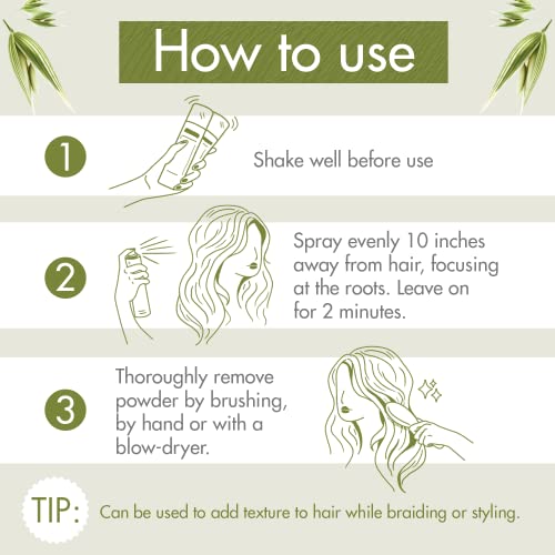 Klorane Oat Milk Dry Shampoo for Dark Hair, Paraben & Sulfate-Free, All Types - Image 4