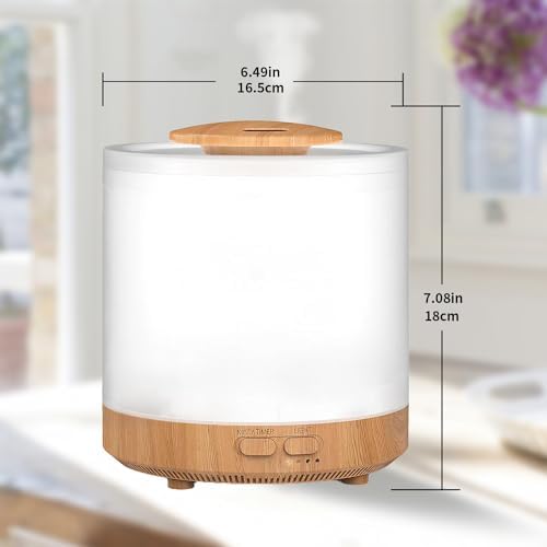 Yellow Wood Grain 1600 ML Essential Oil Diffuser 35-Hour Continuous Operation - Image 2