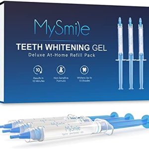 MySmile Teeth Whitening Gel Pen Refills, 3 Pack, Fast Dental Grade Formula