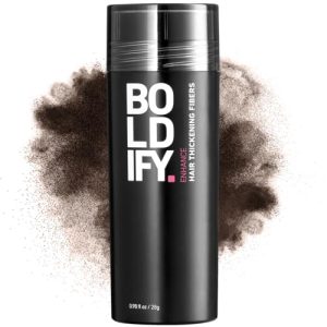 BOLDIFY Hair Fibers 28g - Dark Brown, Thicker Look for Fine Hair
