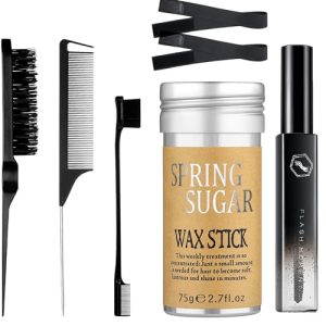 7-Piece Women's Hair Wax Stick, Edge Control, and Comb Styling Set