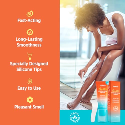 Gentle Hair Removal Cream for Sensitive Skin - 3.5 FL OZ (Leg, Arm, Bikini) - Image 5