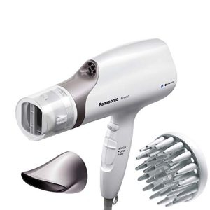 Panasonic Nanoe Hair Dryer with QuickDry Nozzle, Diffuser, Concentrator, 3 Heat Settings - EH-NA67-W