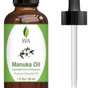 SVA 100% Natural Manuka Essential Oil 1 Fl Oz for Aromatherapy and Skin Care