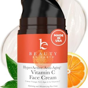 Beauty by Earth Vitamin C Face Cream - Organic, USA-Made, Brightening & Anti-Aging Moisturizer