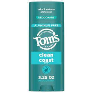Tom's of Maine Clean Coast Aluminum-Free Deodorant for Men and Women, 3.25 oz Stick