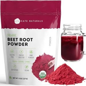 Kate Naturals Organic Beet Root Powder 8oz Smoothie Energy Boost Supplement