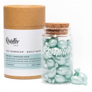 Remilia Hair Serum with Keratin, Silk Protein & Vitamin B5 - 30 Capsules for Frizz