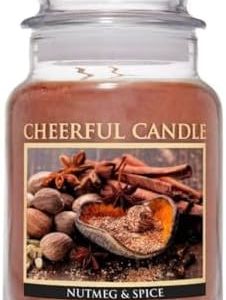 Nutmeg & Spice 24oz Scented Candle, 135 Hour Burn Time, Premium Gift for Women