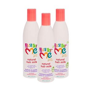 Just For Me Natural Hair Milk Leave-In Conditioner, 10 oz (3 Pack) - Moisturizes with Coconut Milk, Shea Butter, Vitamin E & Sunflower Oil