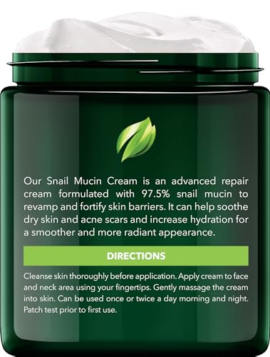 New York Biology Snail Mucin Face Cream 4 Fl Oz Hydrating Skin Moisturizer - Image 2