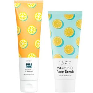 Elizabeth Mott Vegan Vitamin C Face Scrub & Cleanser Bundle - Cruelty-Free
