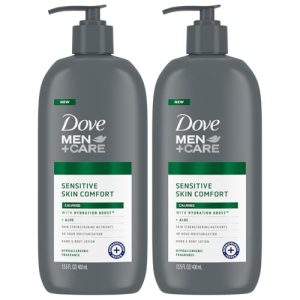 Dove Men+Care Sensitive Skin Lotion Value Pack, 2?13.5 Fl Oz