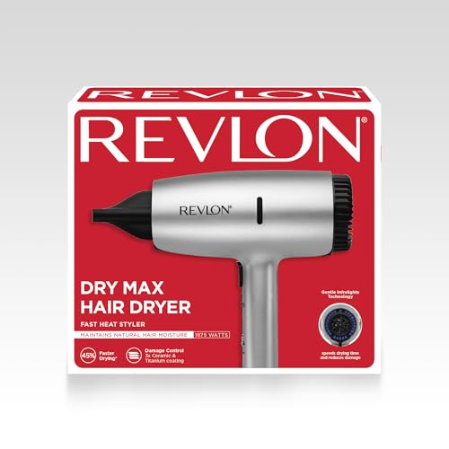 REVLON 1875W Dry Max Hair Dryer with Diffuser & Concentrator for Curls - Image 7