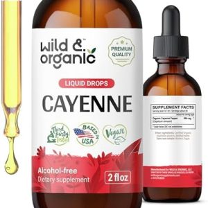 Cayenne Pepper Tincture Drops - Vegan, Alcohol-Free, Digestive Support - 2 fl oz