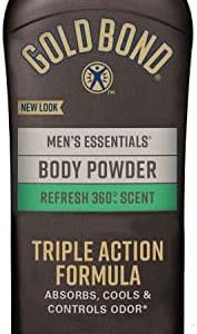 Gold Bond Men's Talc-Free Body Powder, 10 oz., Refresh 360, Wetness Protection