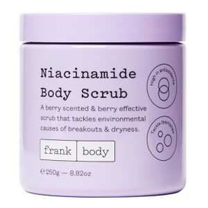Frank Body Vegan Niacinamide Body Scrub - Exfoliating, Fights Breakouts & Dryness, 8.82 oz