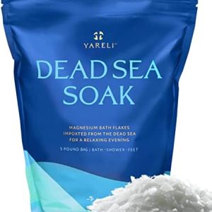 Dead Sea Magnesium Bath Salt Flakes, 5lbs, Unscented