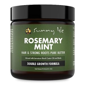 Sunny Isle Rosemary Mint Hair Butter 4oz | Biotin & Jamaican Castor Oil for Strength