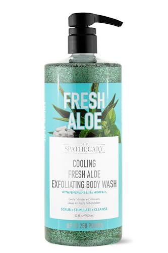 Aloe Exfoliating Body Wash with Peppermint & Sea Salt 32 oz