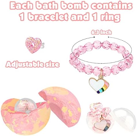 6 Organic Bath Bombs for Girls with Surprise Toys - Image 2